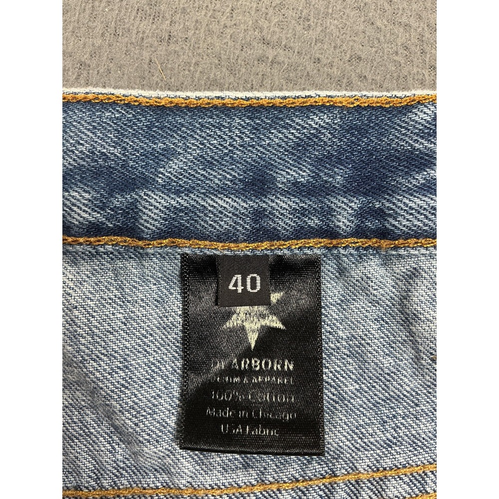 Dearborn Jeans Mens 40x30 Medium Wash Blue Relaxed Straight Cotton USA - Picture 8 of 12